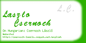 laszlo csernoch business card