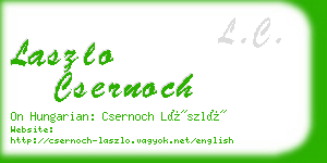 laszlo csernoch business card